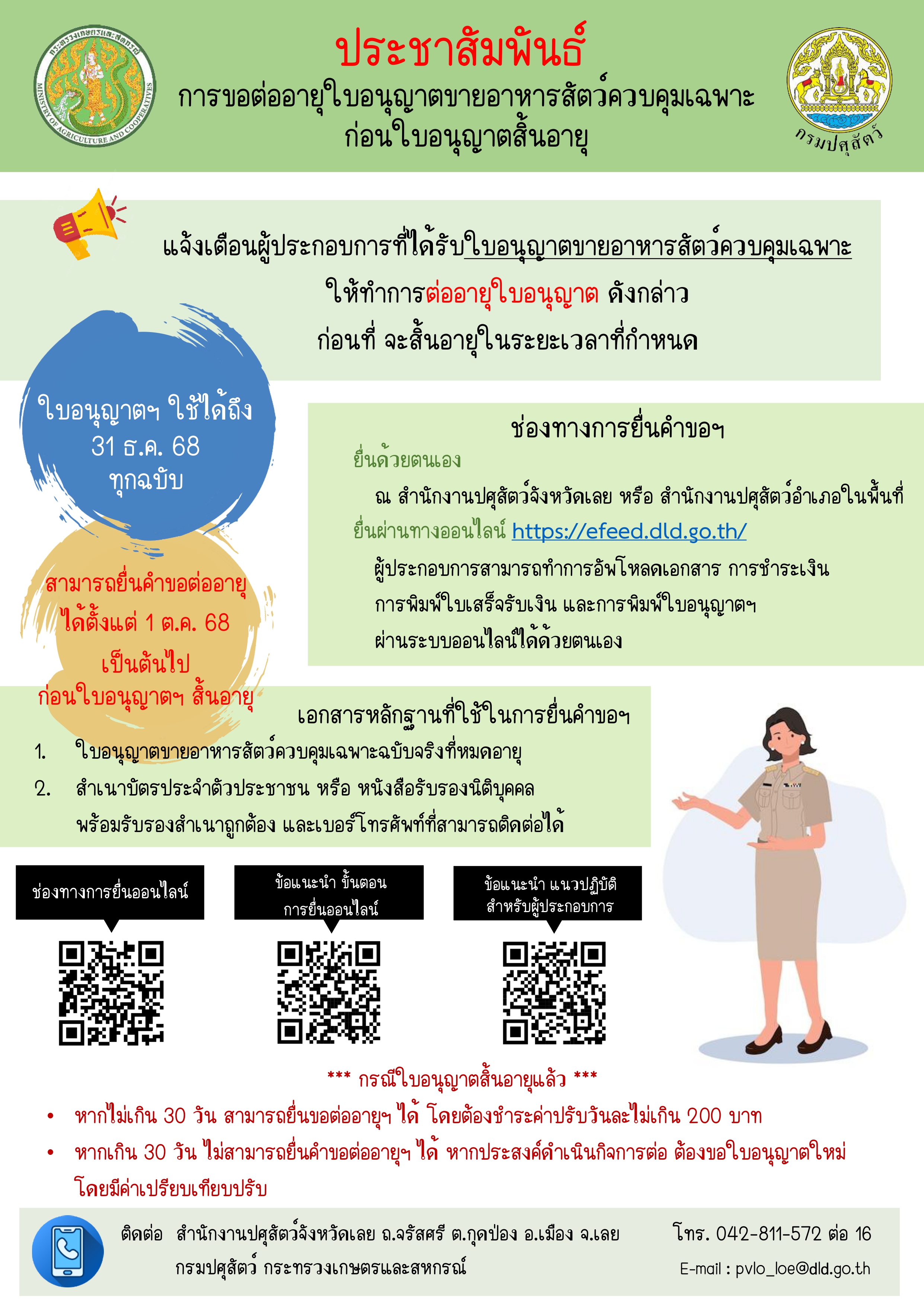 ต่อใบอนุญาตขายอาหารสัตว์